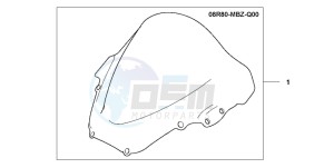 CB600F2 CB600F drawing HIGHWIND SCREEN