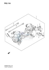 SV650 (E2) drawing THROTTLE BODY (MODEL K7)