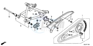 CRF50FC drawing SWINGARM (CRF50FC)