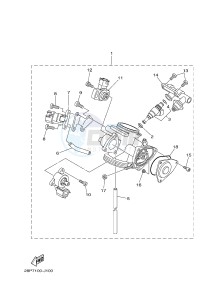 YFM550FWAD YFM550PLE GRIZZLY 550 EPS (2LB8 2LB9) drawing THROTTLE BODY ASSY 1