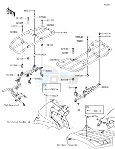 BRUTE FORCE 750 4x4i EPS KVF750GGF EU drawing Carrier(s)