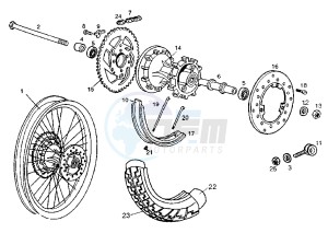 SENDA SM - 50 cc drawing REAR WHEEL