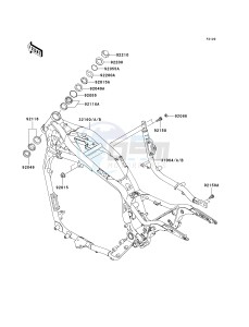 VN 1600 B [VULCAN 1600 MEAN STREAK] (B6F-B8FA) B8F drawing FRAME