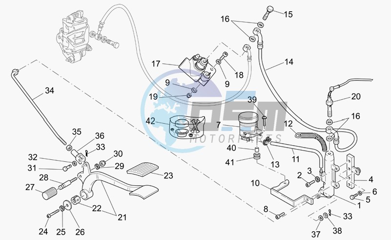 Rear master cylinder