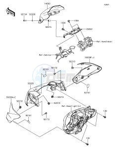 Z650 ER650HJF XX (EU ME A(FRICA) drawing Cowling