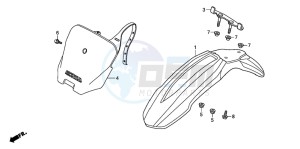 CRF70F drawing FRONT FENDER