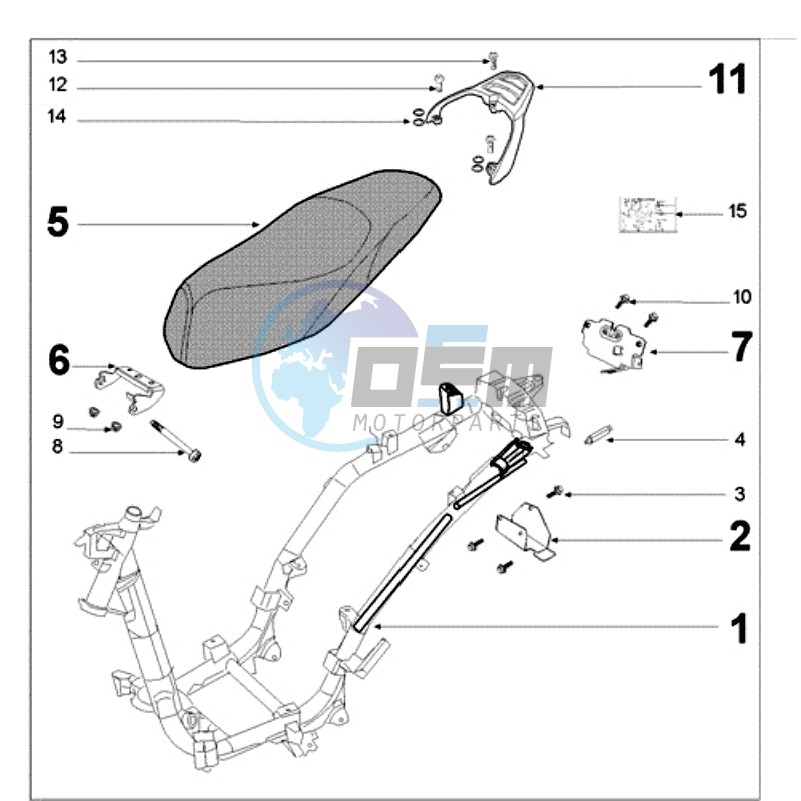 FRAME AND SADDLE SMALL TANK