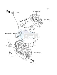 KAF 400 B [MULE 600] (B6F-B9F) B7F drawing OIL PUMP_OIL FILTER