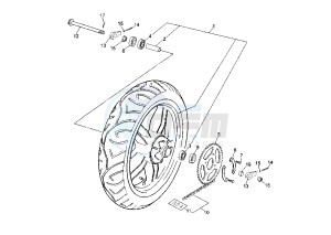 TZR 50 drawing REAR WHEEL