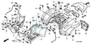 TRX420FEA Europe Direct - (ED / 4WD) drawing REAR FENDER