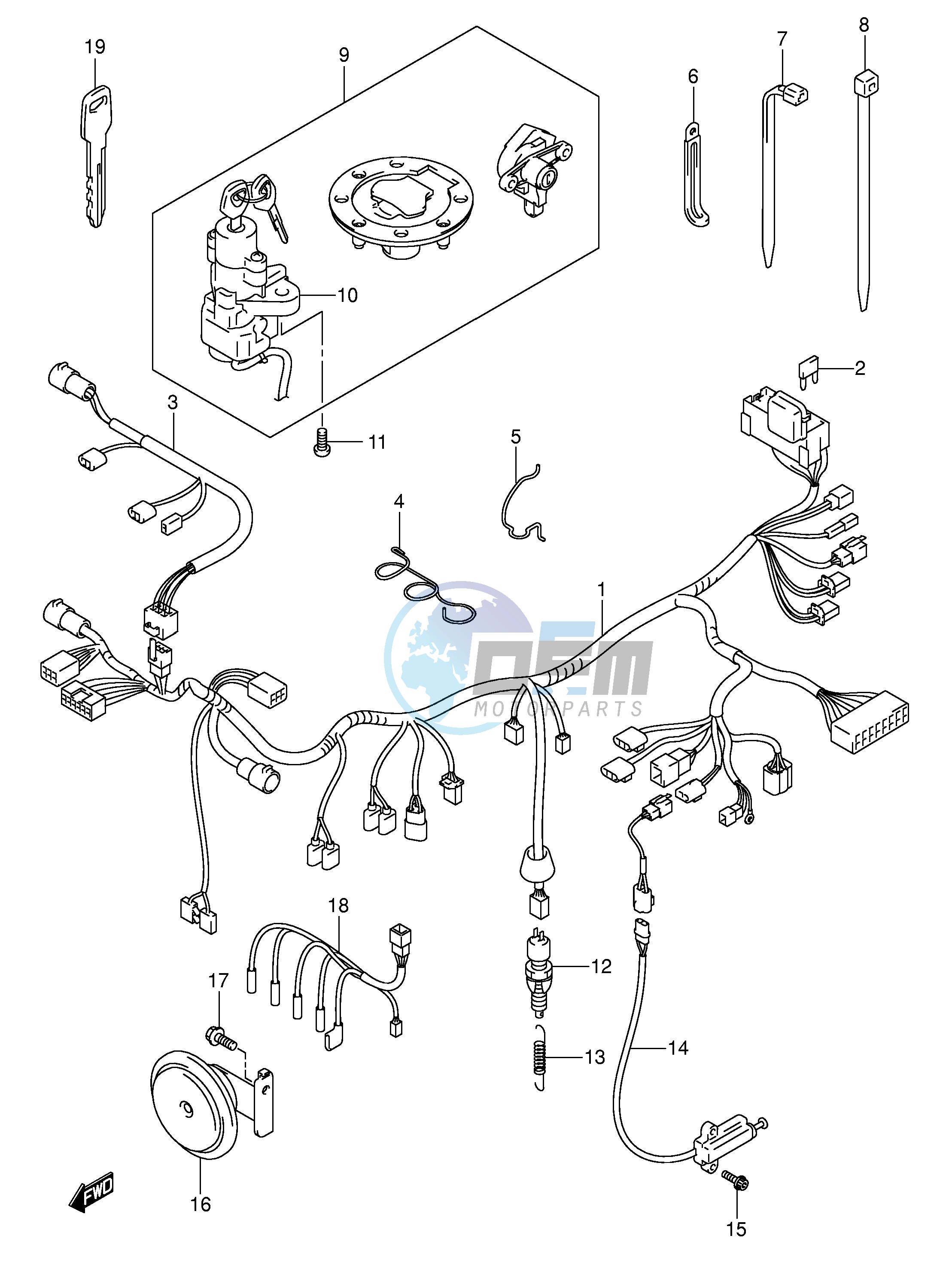 WIRING HARNESS (GSF600SK3 SK4 SUK3 SUK4)