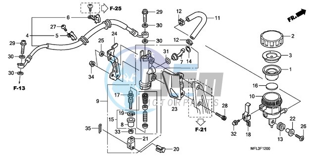 REAR BRAKE MASTER CYLINDER (CBR1000RR)