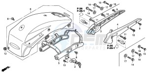 VTX1800C drawing REAR FENDER/GRAB RAIL