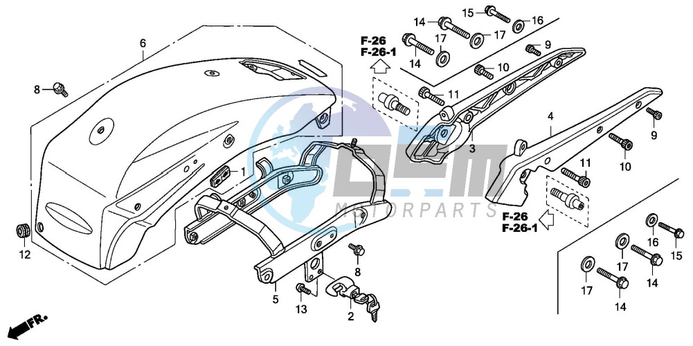 REAR FENDER/GRAB RAIL