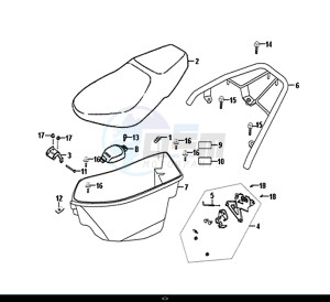 ORBIT II 50 (45 KM/H) (AE05W8-EU) (L8-M0) drawing SEAT REAR GRIP