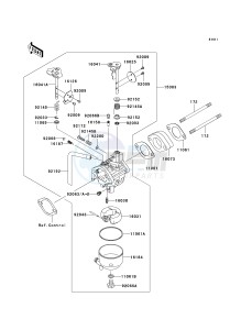 KAF 400 A [MULE 610 4X4] (A6F-AF) A8F drawing CARBURETOR -- CN,US- -