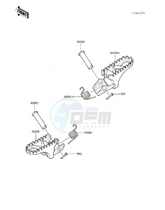 KX 250 C [KX250] (C1) [KX250] drawing FOOTRESTS -- 83 KX250-C1- -