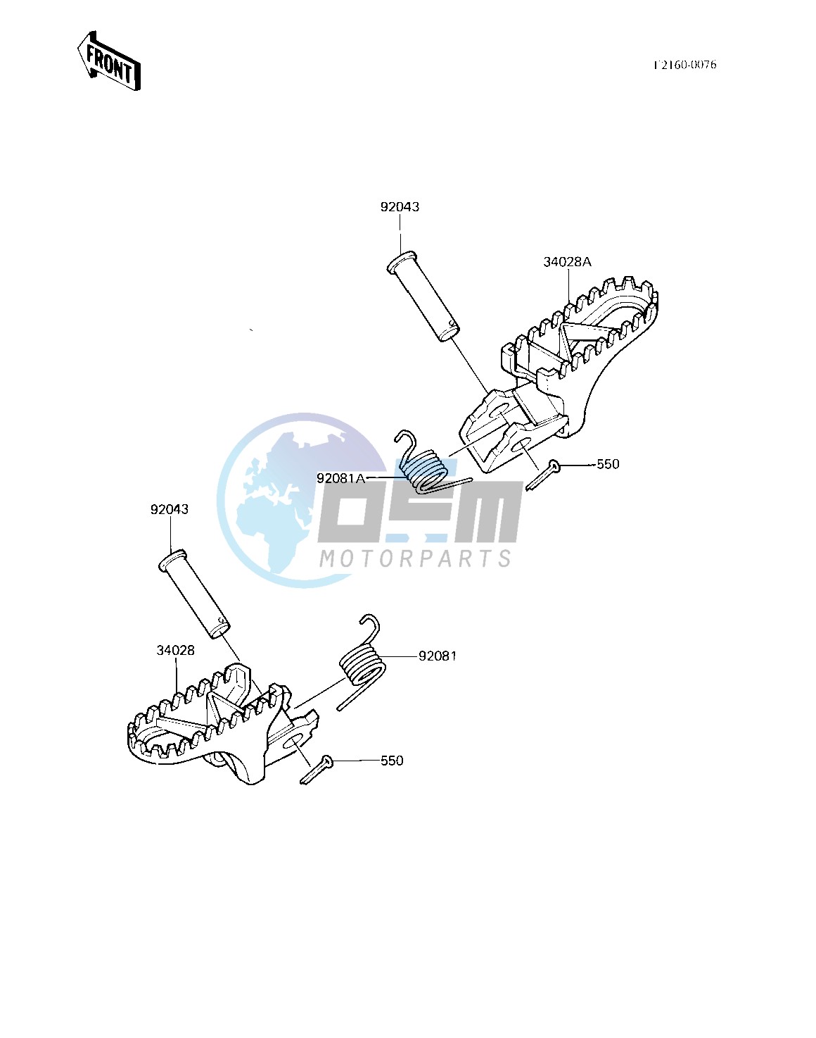 FOOTRESTS -- 83 KX250-C1- -