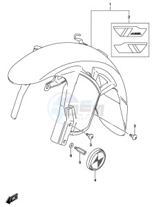 DL1000A drawing FRONT FENDER (DL1000AL8 E21) (FOR YU1)