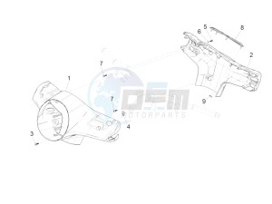 GTS 300 SUPER 4T 4V IE ABS E4 (EMEA) drawing Handlebars coverages