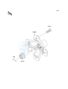 KSV 700 B [KFX 700] (B6F-B9F) B7F drawing REAR HUB