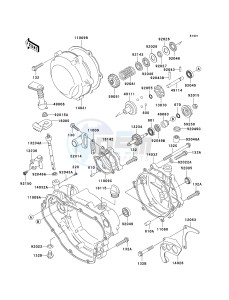 KDX 220 A [KDX220R] (A10-A12) [KDX220R] drawing ENGINE COVER-- S- -