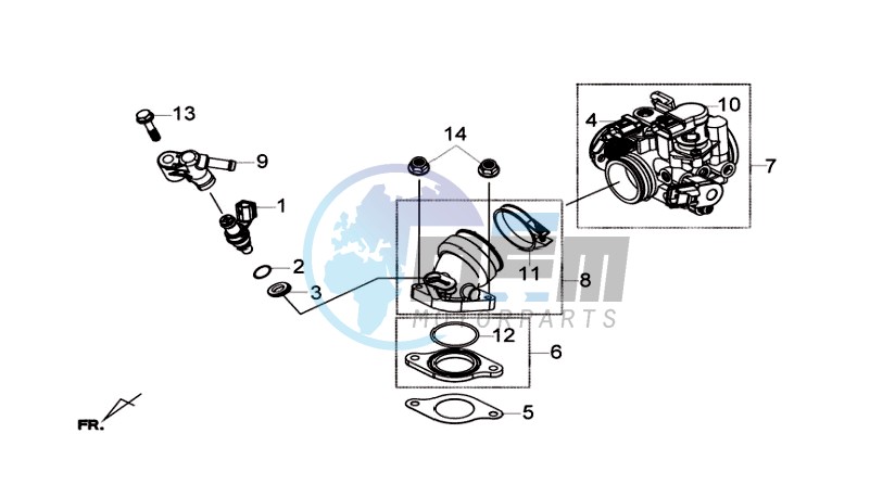 INLET / FUEL INJECTOR / THROTTLE VALVE BODY