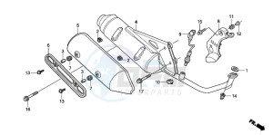 PES150R 125 drawing EXHAUST MUFFLER