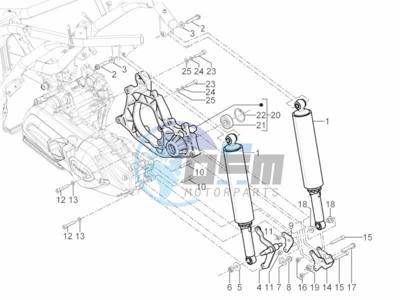 Rear suspension - Shock absorber/s