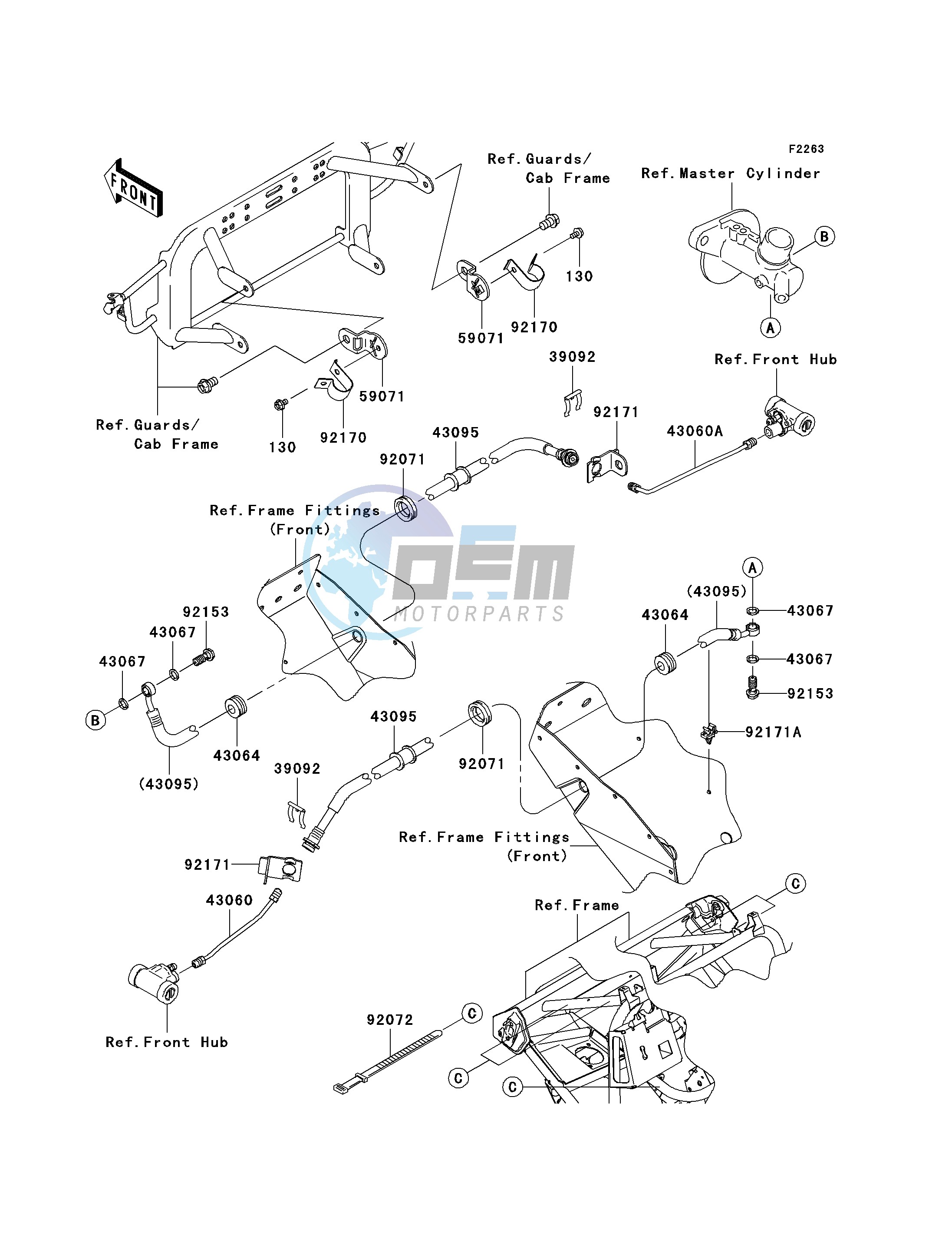 FRONT BRAKE PIPING