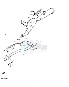 DR125S (Z-D) drawing MUFFLER