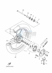 YBR125E YBR 125E (BN9M) drawing FRONT WHEEL