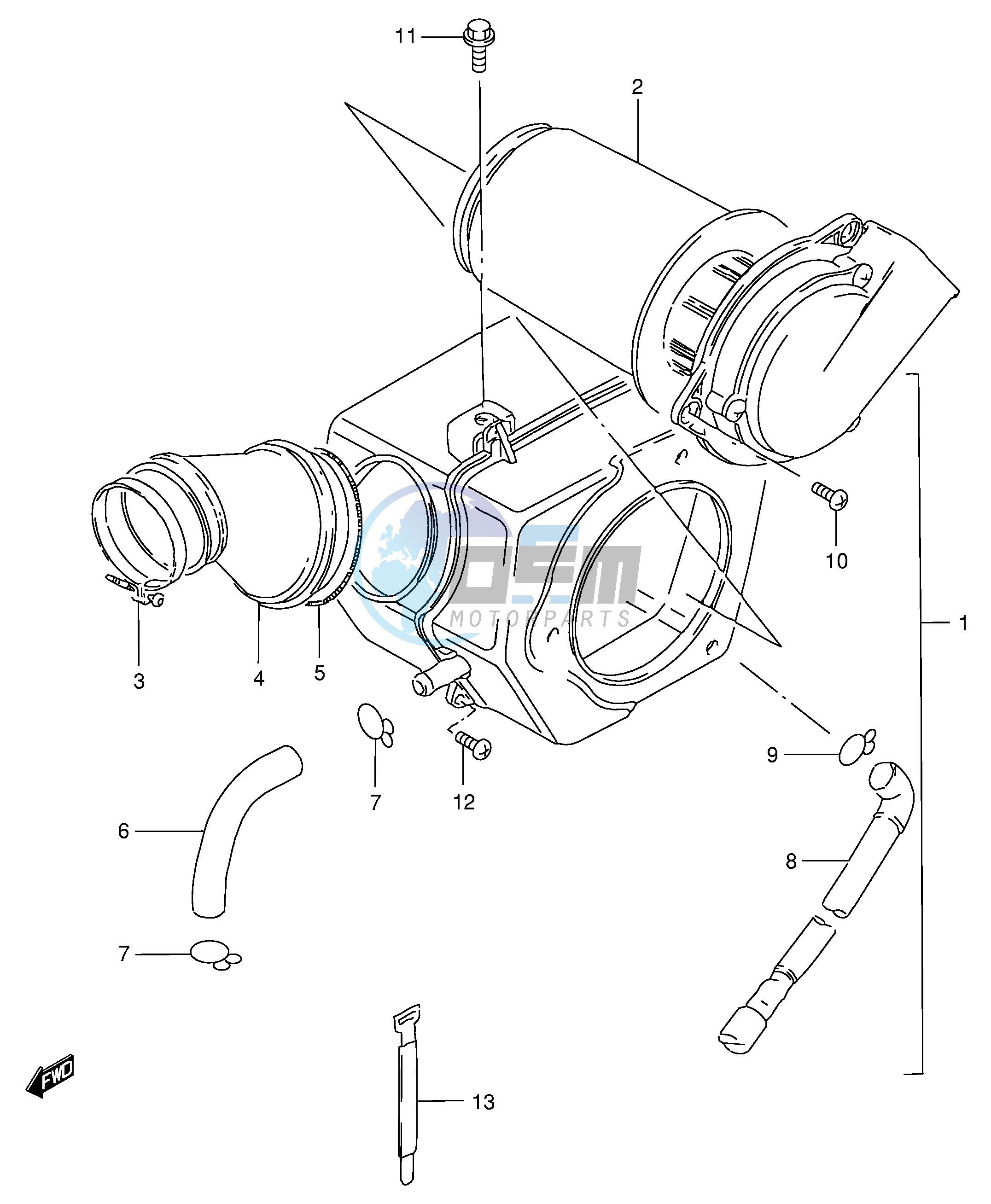 AIR CLEANER (GS125ESK ESL E24, MODEL M R)