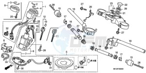 CBR600RR9 UK - (E / MME SPC 3E) drawing HANDLE PIPE/TOP BRIDGE