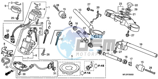 HANDLE PIPE/TOP BRIDGE