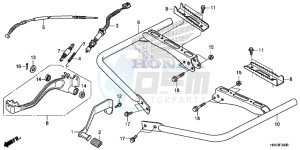 TRX500FE2F TRX500F Europe Direct - (ED) drawing PEDAL/STEP