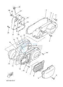 VP250 X-CITY (5B2C 5B2C 5B2C) drawing CRANKCASE COVER 1