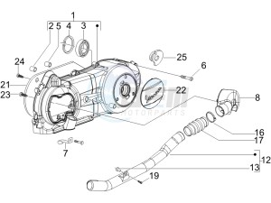 LXV 150 4T USA drawing Crankcase cover and cooling