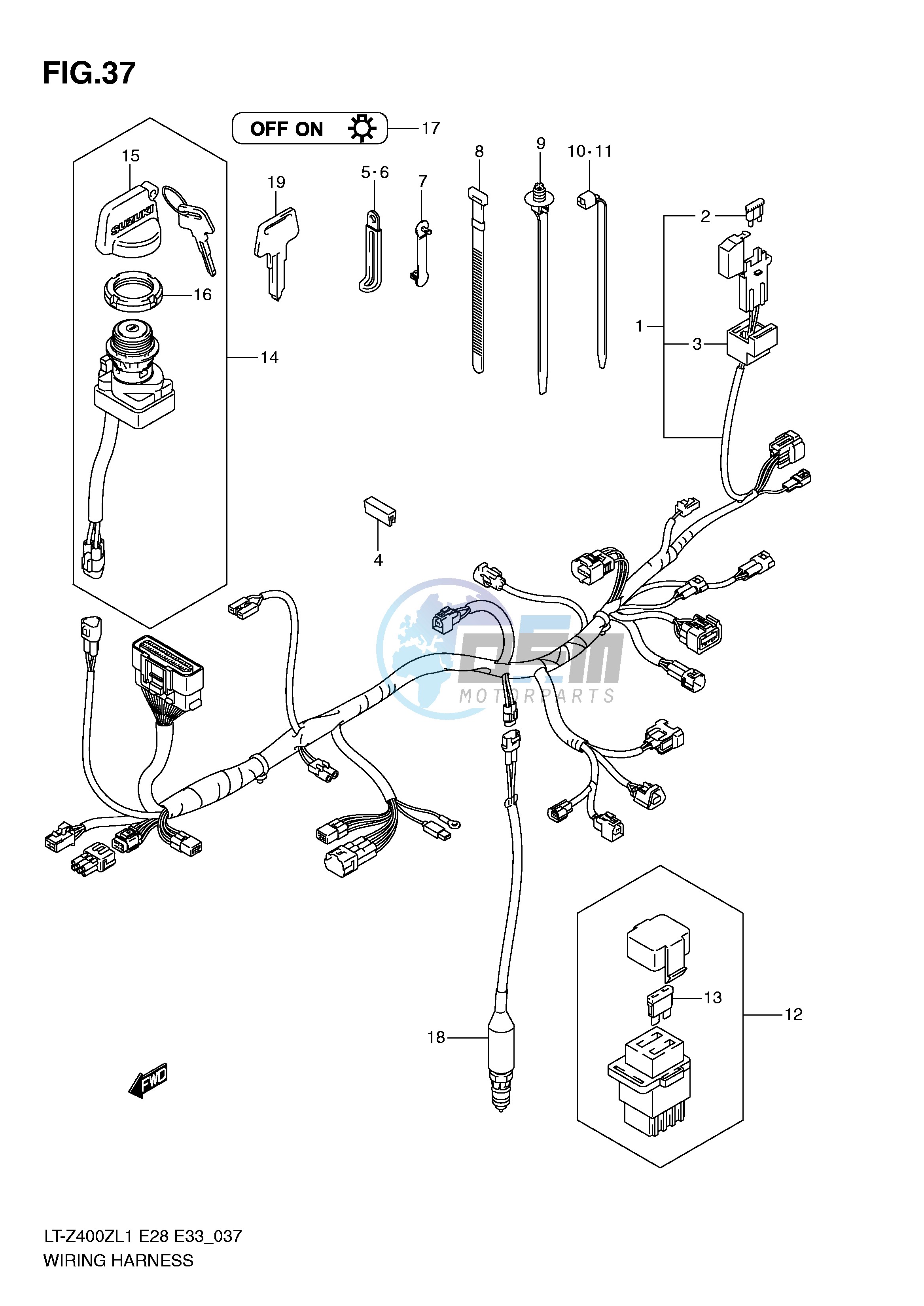 WIRING HARNESS (LT-Z400ZL1 E28)