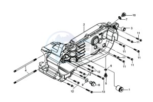 GTS 300 EFI drawing CRANKCASE LEFT