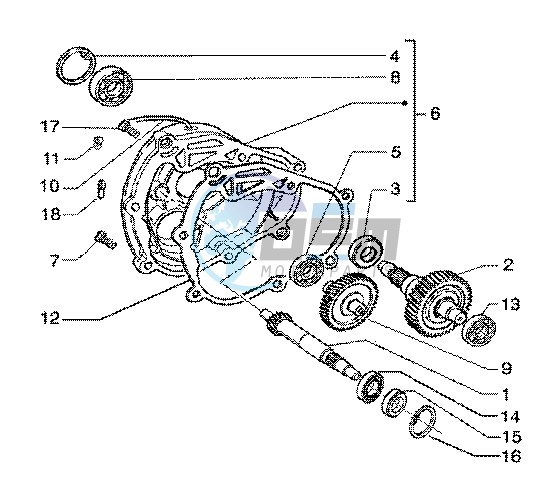 Rear wheel shaft