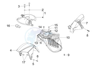 Runner 125 ST 4T E3 (EMEA) drawing Wheel huosing - Mudguard