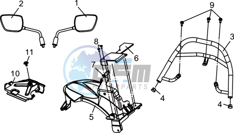 REAR MUDGUARD - INDICATORS