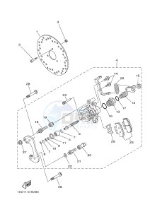 YXC700E YXC700PF VIKING VI (2US3) drawing REAR BRAKE CALIPER 2