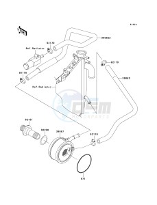 ZX 900 F [NINJA ZX-9R] (F1-F2) [NINJA ZX-9R] drawing OIL COOLER