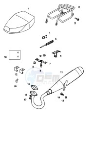 STANDARD_K9_DENMARK 50 DENMARK drawing Seat-luggage carrier-exhaust