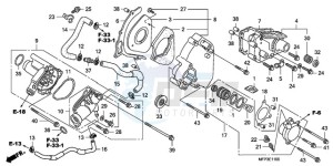 CB13009 BR / CO MME - (BR / CO MME) drawing LEFT REAR COVER/WATER PUM P