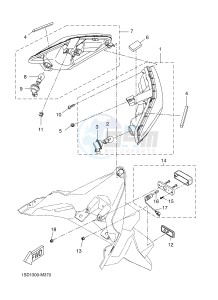 YP400RA X-MAX 400 ABS (1SD2 1SD2 1SD2) drawing TAILLIGHT