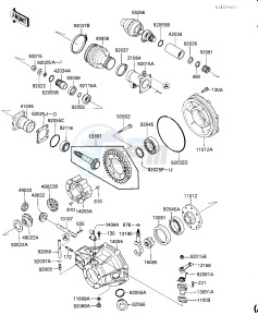 KLF 300 A [BAYOU 300] (A2) [BAYOU 300] drawing DRIVE SHAFT_FINAL GEARS   -- From HB518102- -