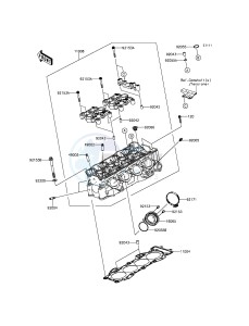 NINJA_ZX-6R ZX600REF FR GB XX (EU ME A(FRICA) drawing Cylinder Head